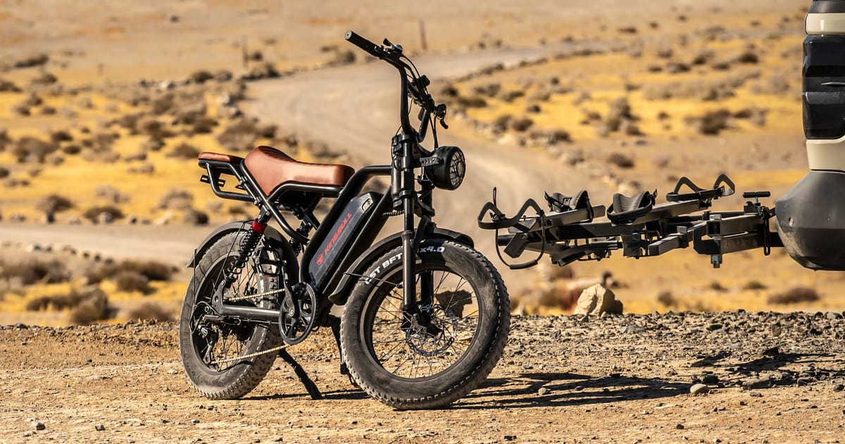 An electric bike in open desert landscape
